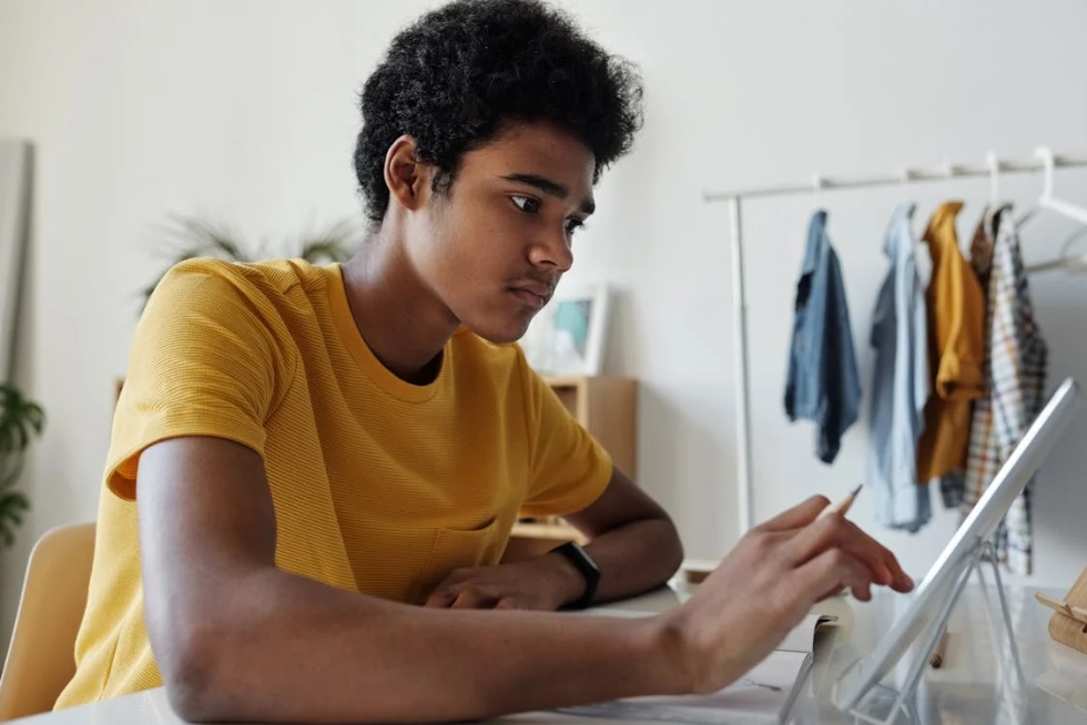 Boy at computer